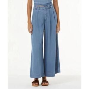 NWT Young Fabulous & Broke Calvin wide leg pleated cropped pants M